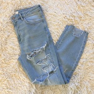 Forever 21 High waisted Distress Jeans